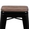 Flash Furniture 24" High Metal Indoor Counter Stool, Black, PK4 4-ET-31320W-24-BK-R-GG - alternate 9